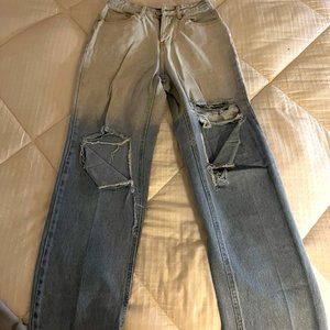 The Kript wide leg ombre jeans